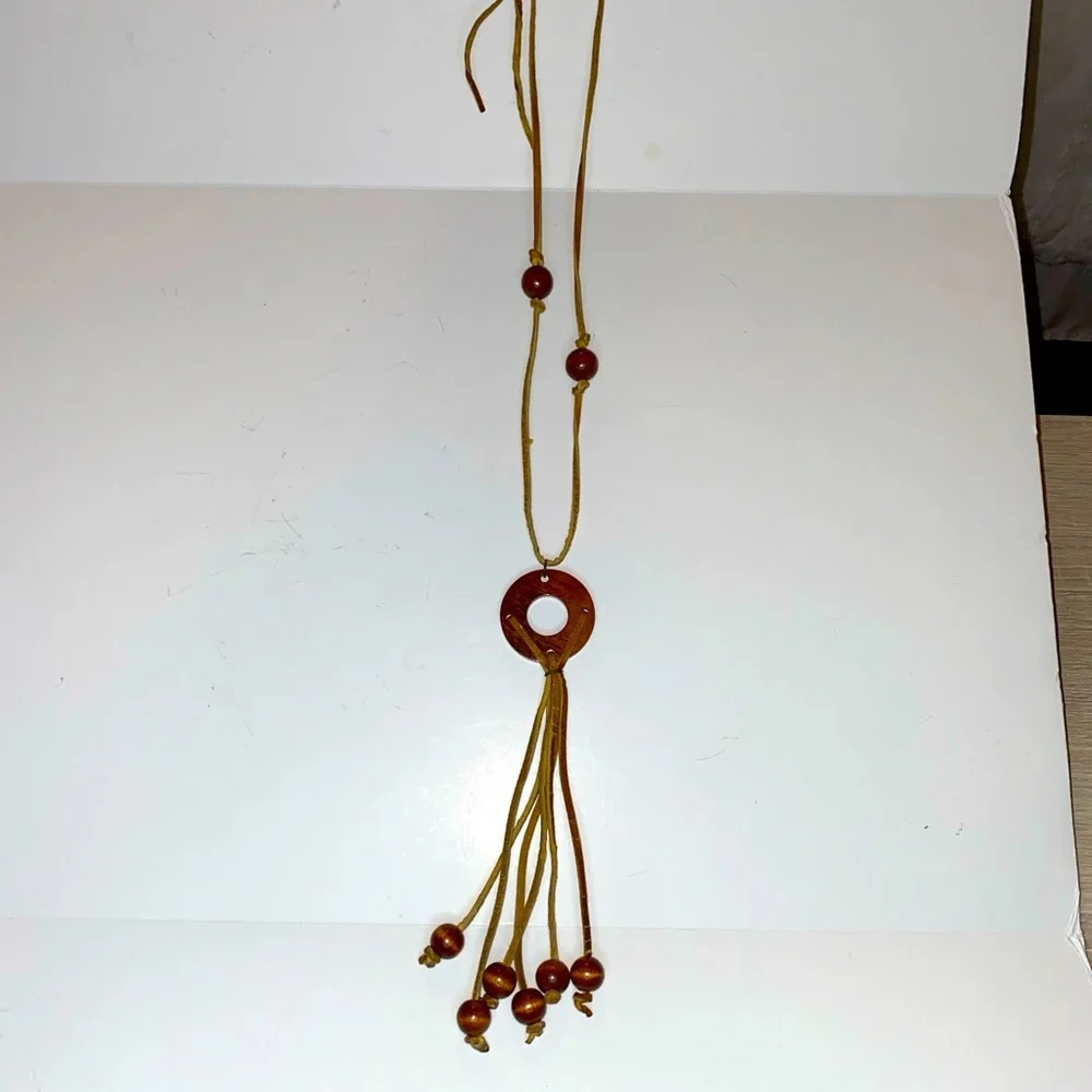 Vintage 70s Wooden Necklace